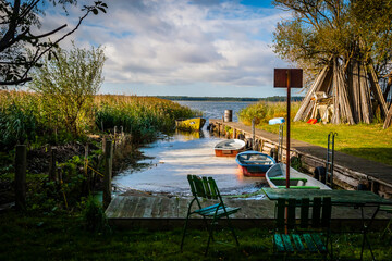 Landscape at the backwater, called Bodden at the Baltic Sea, Germany