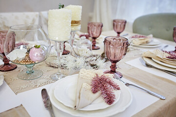 Christmas table setting