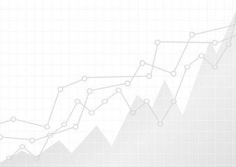 Vector : Increase gray business graphs on white background