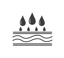 Moisture line icon, vector pictogram of moisturizing cream. Skincare illustration, sign for cosmetics packaging. 