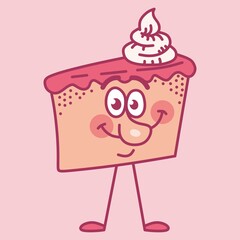 cake with a smiling face