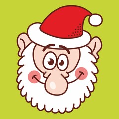 santa with a smiling face