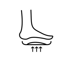 Orthopedic insoles icon in line style isolated on white background