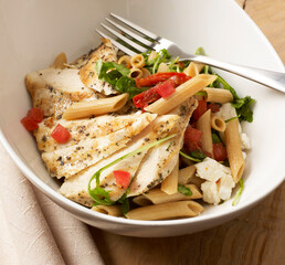 Chicken and penne salad