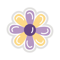 flower sticker flat style icon