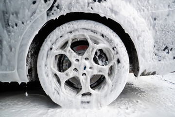 snow covered car