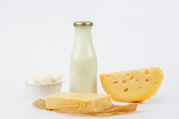 Set of different types of cheese