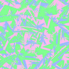 Abstract urban backdrop with curved geomtry seamless pattern and grunge spots in street style