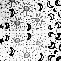 Bright Mosaic Design. Black Beauty Paper. Grey