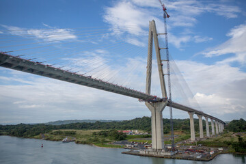 Atlantic Bridge on Panama canal by Gatun locks down under.