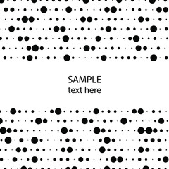 Black horizontal halftone dotted stripes. Geometric art. Trendy design element for frame, logo, tattoo, sign, banners, web, prints, posters, template, pattern and abstract background