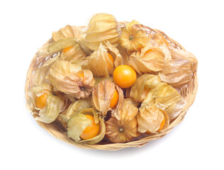 Physalis ,cape gooseberry isolated on white