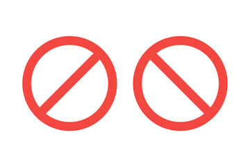 Ban set icon isolated on white background. Vector illustration