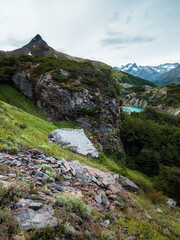 Obraz premium mountain landscape in the mountains Tierra del Fuego Ushuaia Argentina