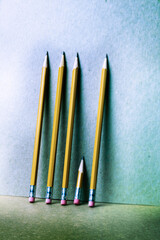 pencils on the table