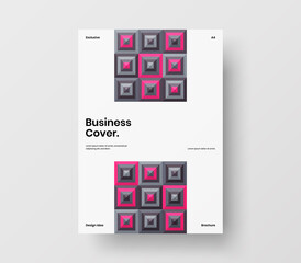 Brochure front page design layout. Vertical corporate identity A4 report cover. Modern abstract geometric vector business presentation illustration template.