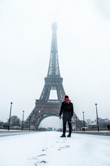 SNOW DAY AT THE EIFFEL TOWER