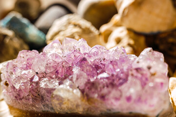 Amethyst is a violet macrocrystalline variety of quartz