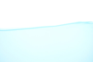 Abstract blue water splash wave surface with on white background