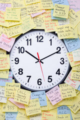 
Wall clock with notes