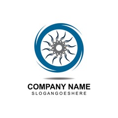 Vortex circle logo and symbols template icons app