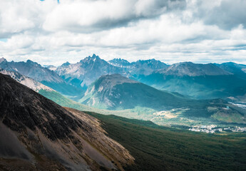 Fototapeta premium mountains in the mountains Tierra del Fuego Ushuaia Argentina