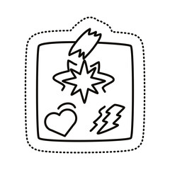 paper note sticker line style icon