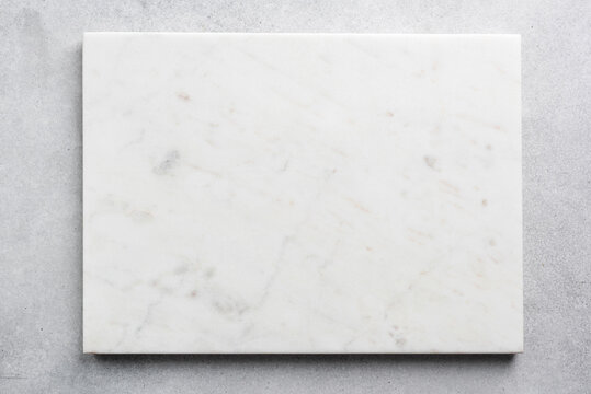 White marble cheeseboard table top view