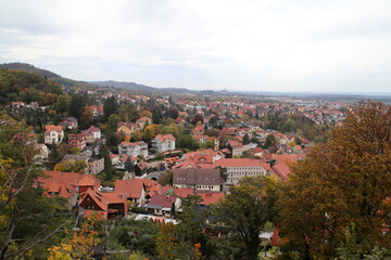 Fototapeta na wymiar Blick über Blankenburg im Harz