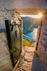Fototapeta premium The famous rock Kastri with the small church Agios Ioannis in Skopelos, Sporades, Greece