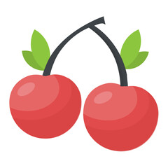 
Two fruits cherries symbolising healthy food
