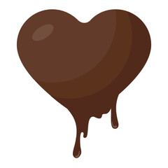 
Melted heart shaped chocolate candy 
