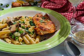 Italian Chicken Penne Alfredo