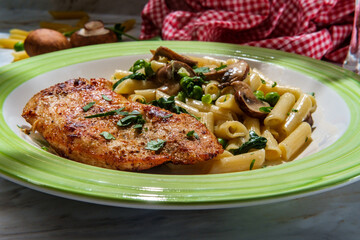 Italian Chicken Penne Alfredo