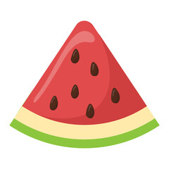 
Red fruit with seeds inside, healthy summer fruit slice of watermelon
