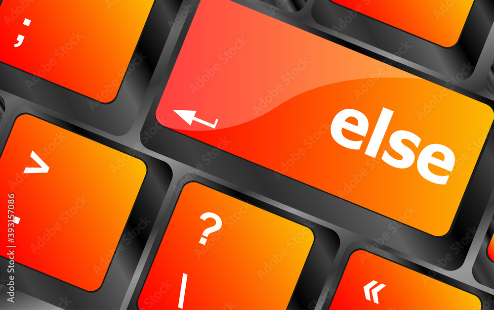 Aufkleber else button on computer pc keyboard key