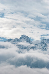 clouds over the mountains