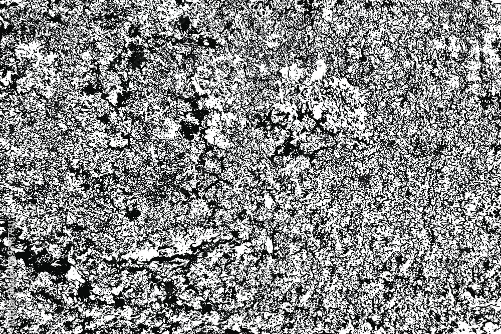 Poster grunge texture of moss. abstract monochrome background of uneven rough surface with noise, cracks an