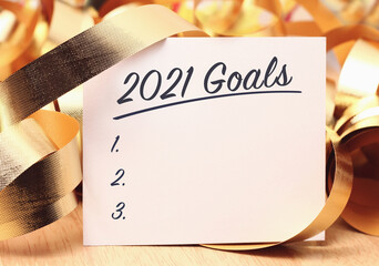 Goals 2021 with beautiful decoration.