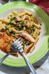 Italian Chicken Penne Alfredo