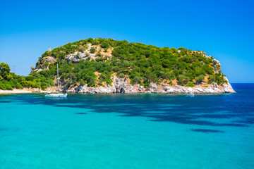 Obraz premium Amazing beach Stafilos, Skopelos, Greece.