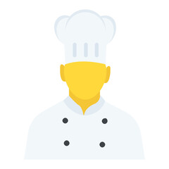 
Face with a hat symbol of chef
