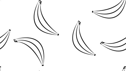 Stylish seamless background with bananas. Seamless vector pattern