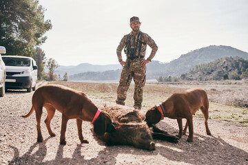 Happy Proud Man Hunter Camouflage