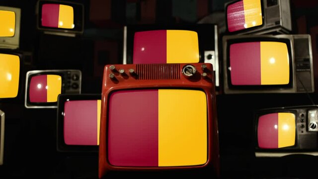 Flag of Rome, Italy, and Vintage Televisions.