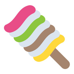 
Rainbow ice cream bar or ice pop 
