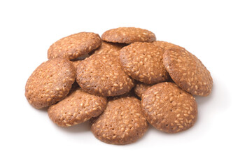 Pile of sesame seeds cookies