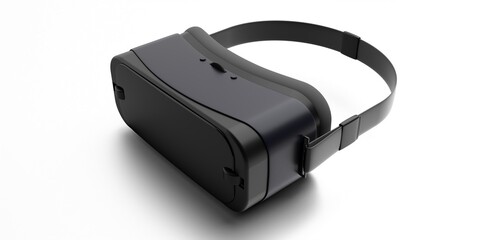 Virtual reality helmet isolated on white background. 3d illustration