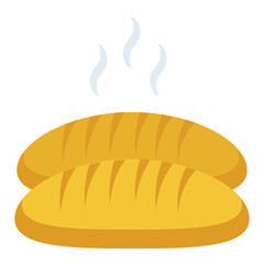 bagouette  bread flat icon
