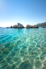 Fototapeta premium Amazing beach of Milia, Skopelos, Greece.